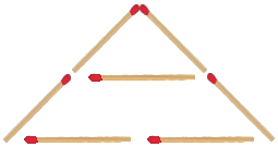 Dreieck aus Streichhölzern